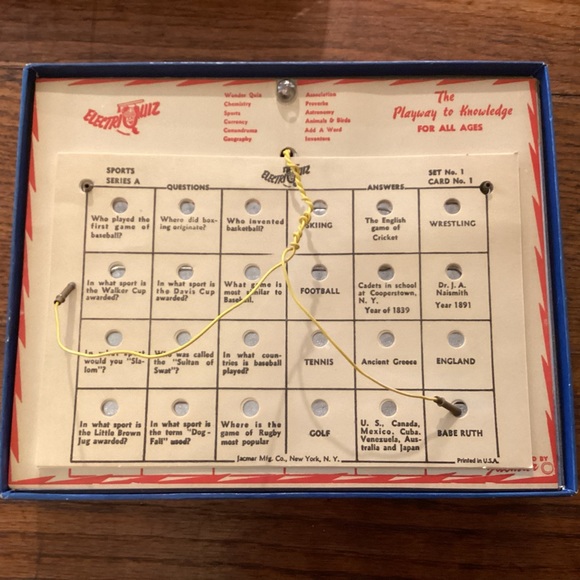 Vintage Electriquiz electric panel quiz game toy working condition - Picture 3 of 6